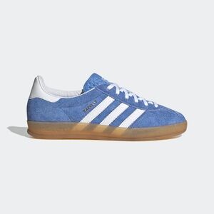 Adidas Gazelle Indoor Shoes - Blue Fusion / Cloud White / Gold Metallic